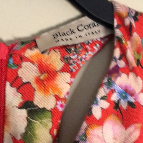 Black Coral Floral Sexy Back Maxi Dress - Picture 7 of 14